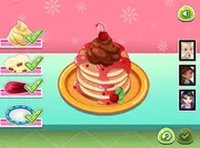 Girls Eat Pancake Online Cooking Game